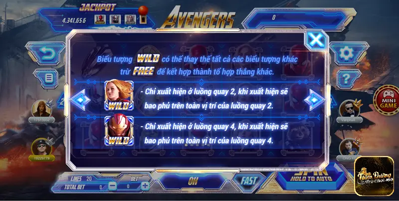 Hiểu các biểu tượng đặc biệt ở Avengers slot để sử dụng hợp lý